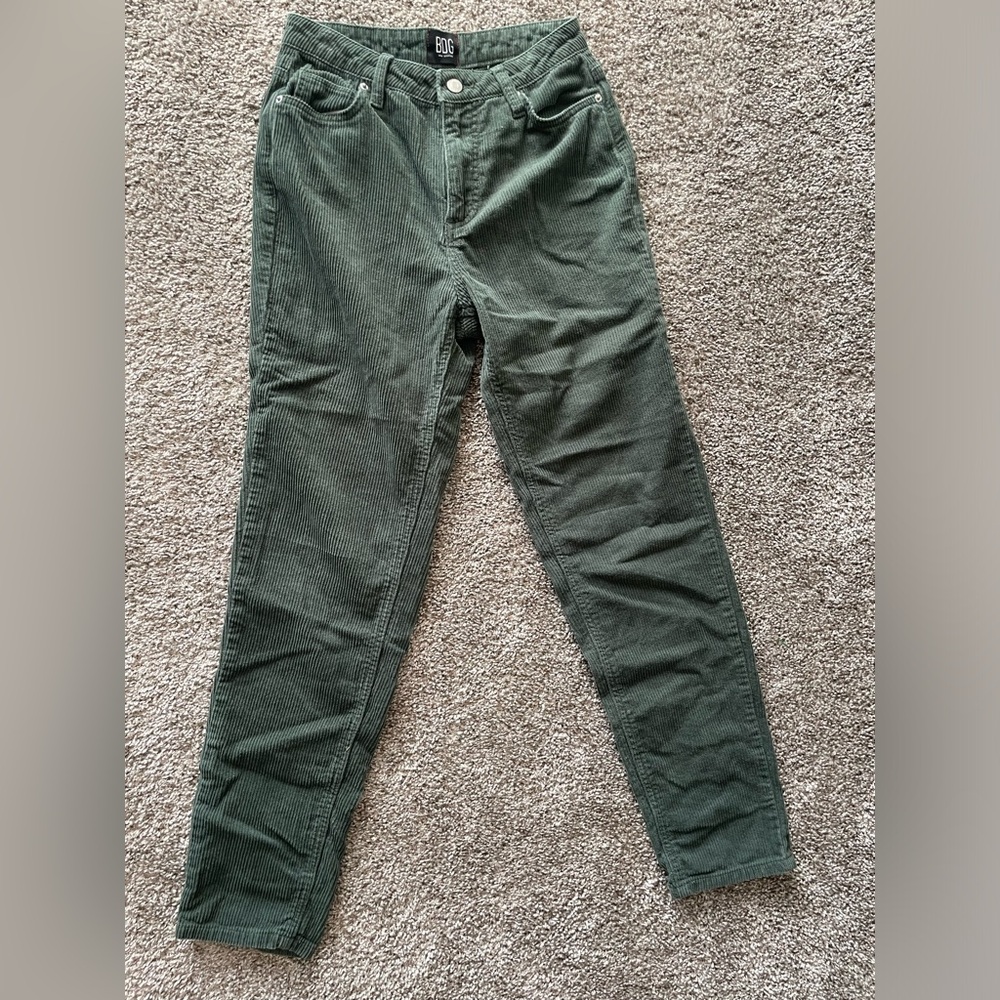 Corduroy green pants